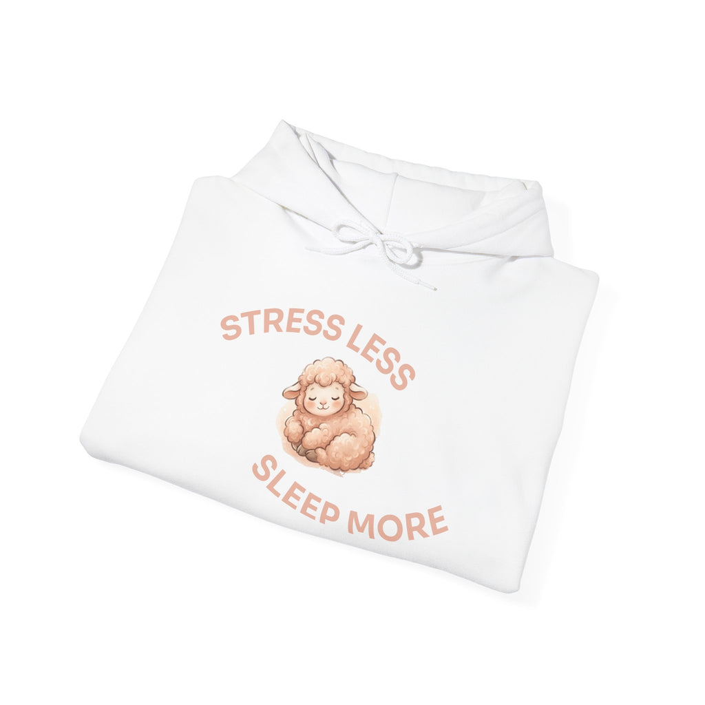 “Stress Less Sleep More” Hoodie | Psalm 131 Rest in His Peace Sweatshirt