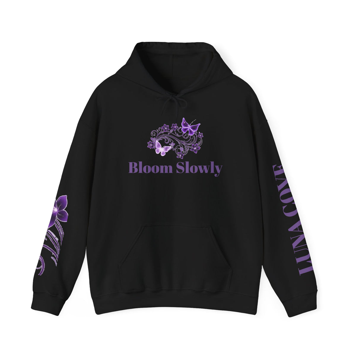 Women's Black Print Hoodie