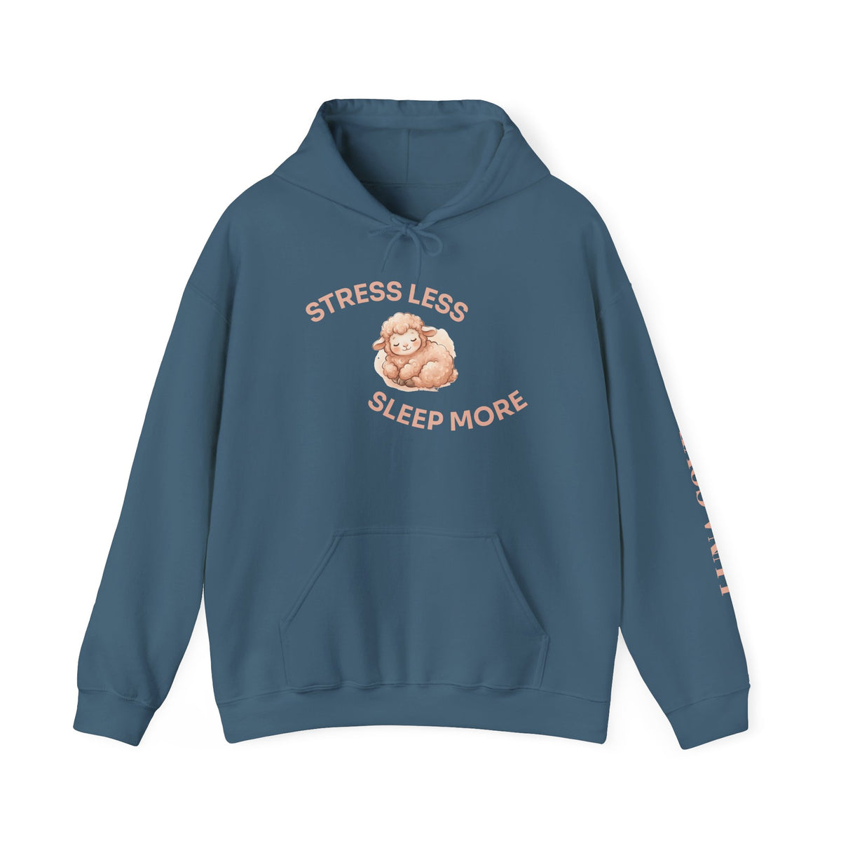 “Stress Less Sleep More” Hoodie | Psalm 131 Rest in His Peace Sweatshirt