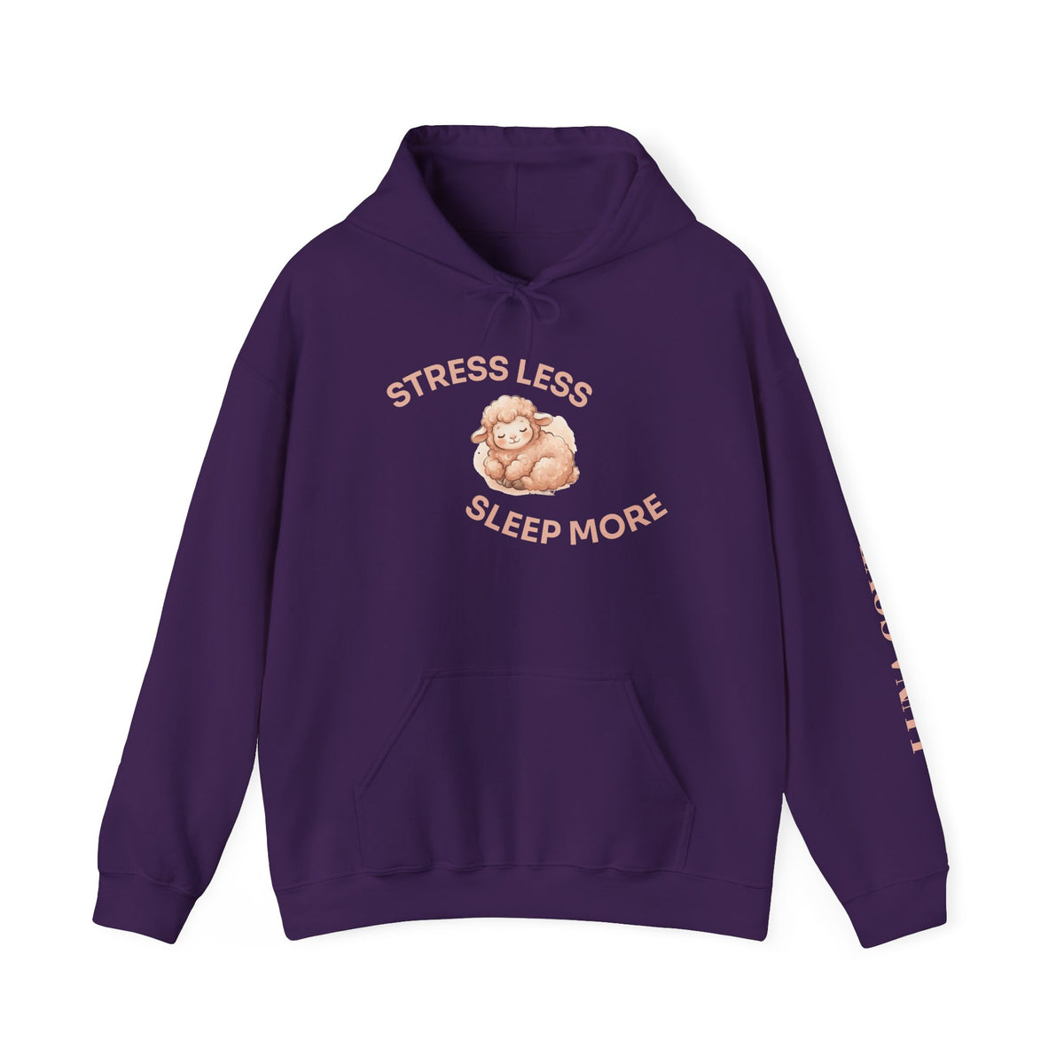 “Stress Less Sleep More” Hoodie | Psalm 131 Rest in His Peace Sweatshirt