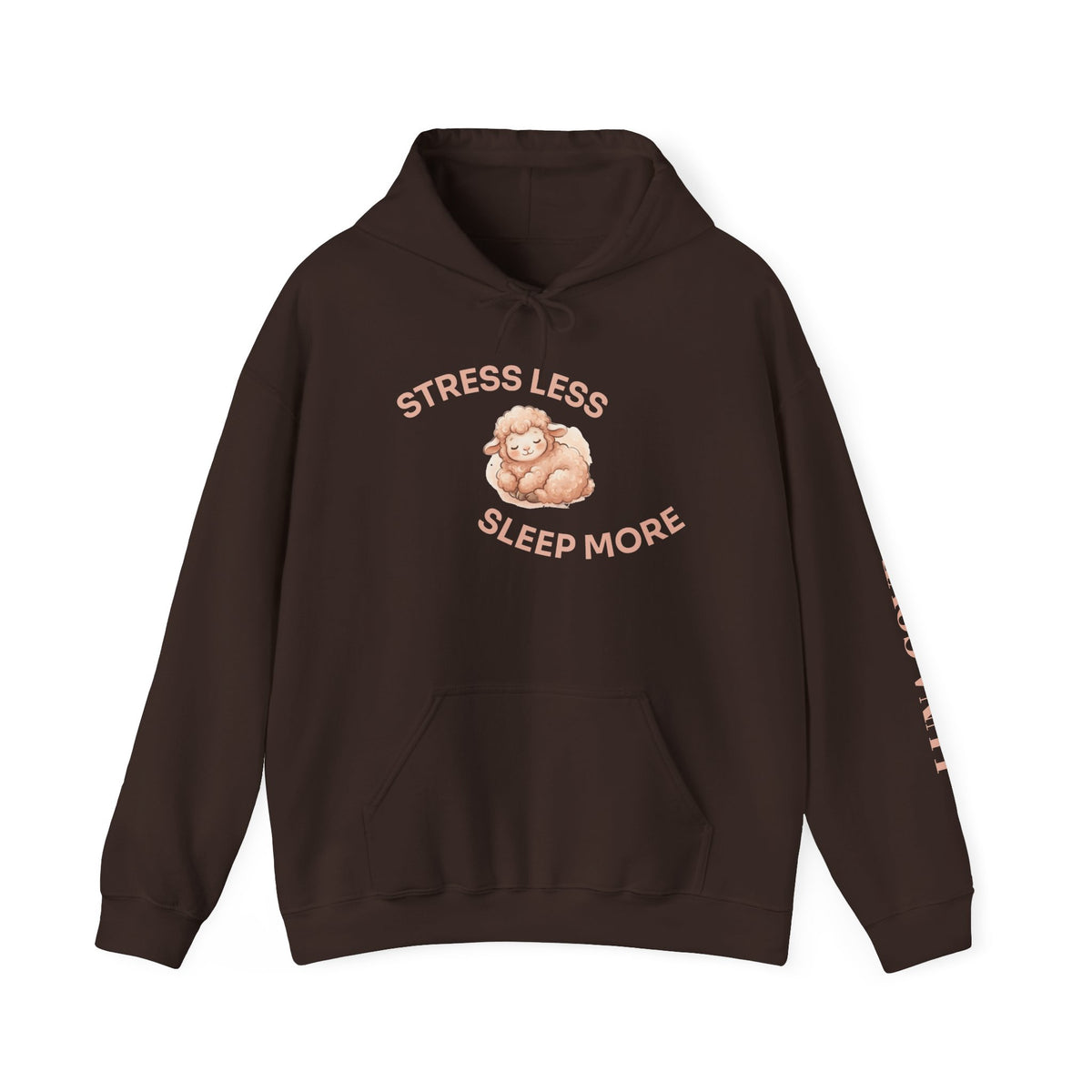 “Stress Less Sleep More” Hoodie | Psalm 131 Rest in His Peace Sweatshirt